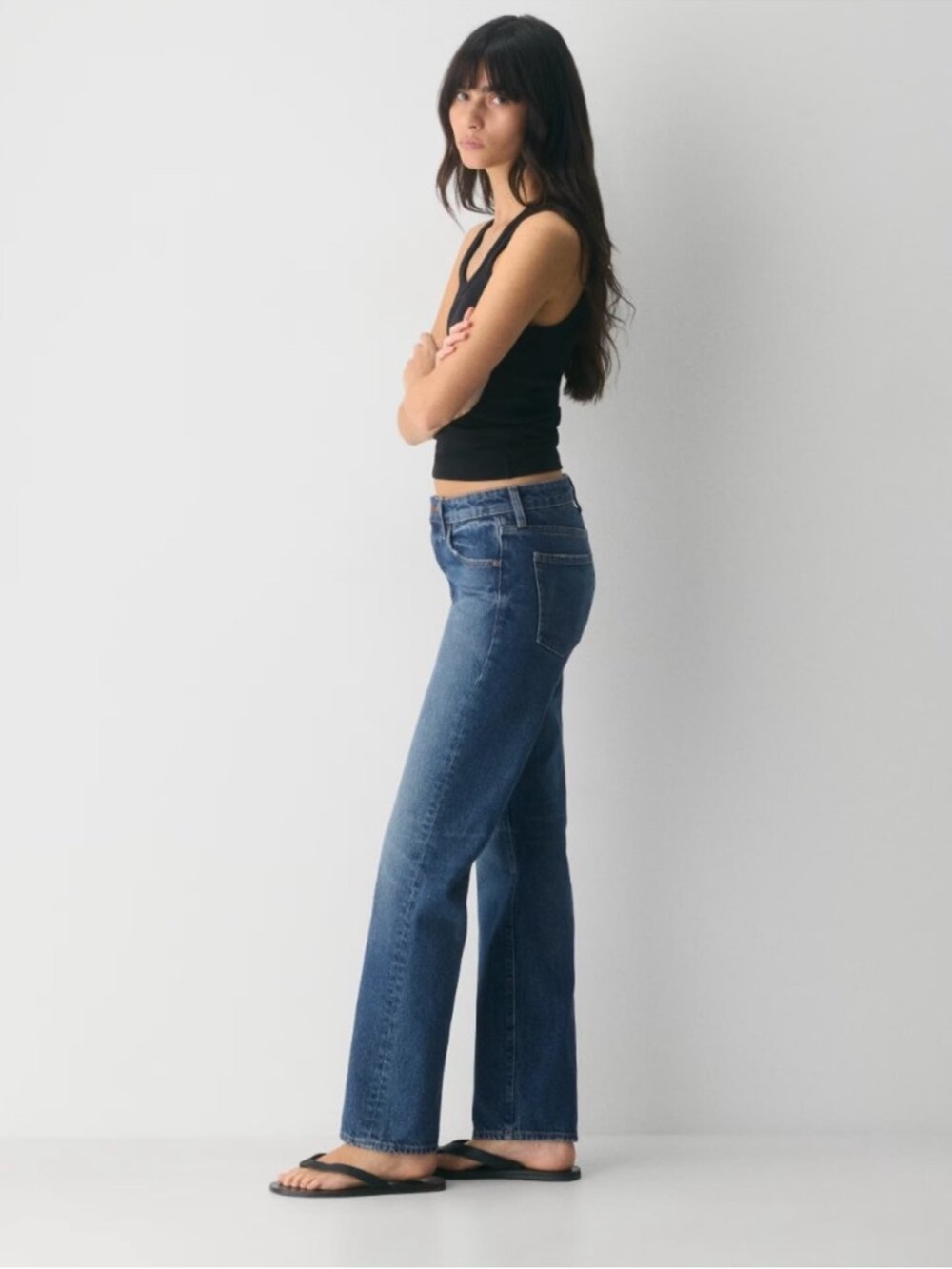 Denim Forum Sharon Classic Mid-Rise Straight Jean